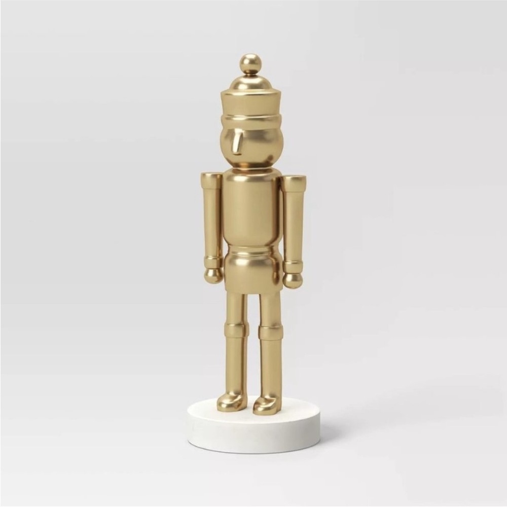 Threshold Large Nutcracker Gold with Marble Base - Large - 2023 Christmas